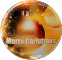 Button "Merry Christmas" Weihnachtskugel gold Button "Merry Christmas" Weihnachtskugel gold